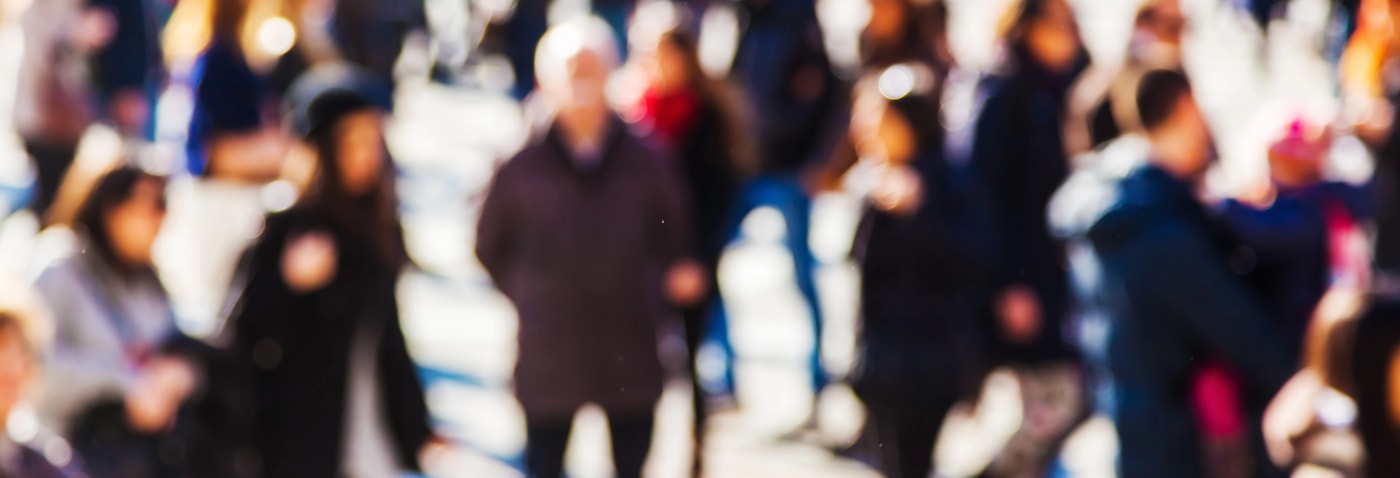 crowd walking Salt Lake City