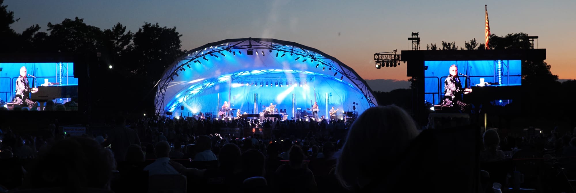 outdoor concert venue at sunset Salt Lake City